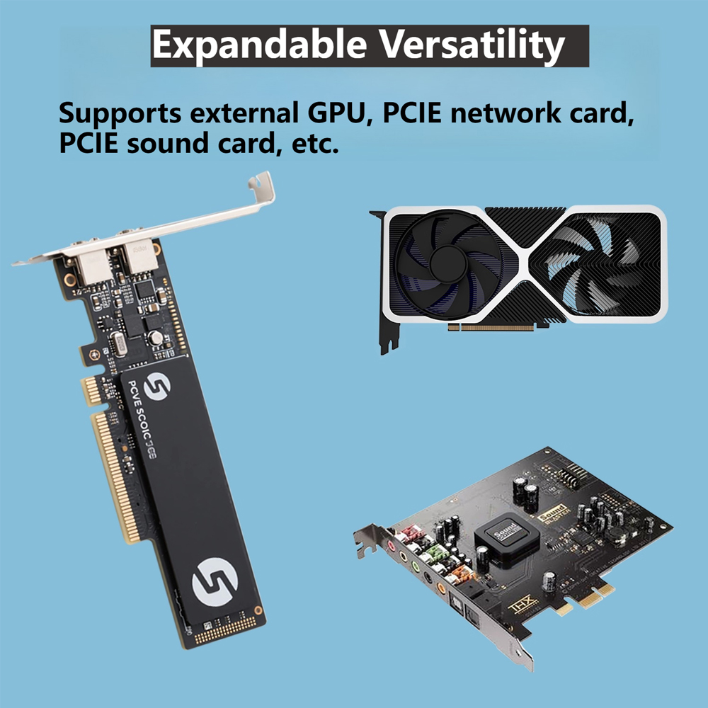 Base de conexión Oculink eGPU  - External Gpu Dock Pcie 4.0 Oculink reseña y precio