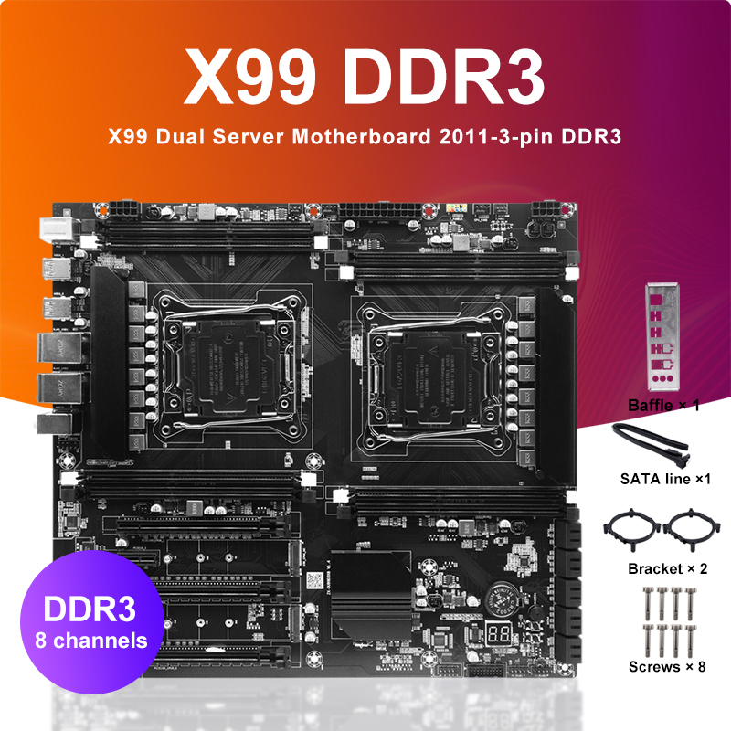 Placa base de Cpu de doble enc - X99 Dual Cpu Motherboard Combo reseña y precio